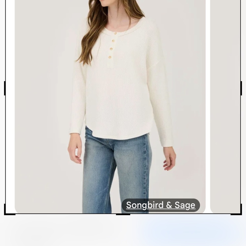 Blu Pepper White Ribbed Top